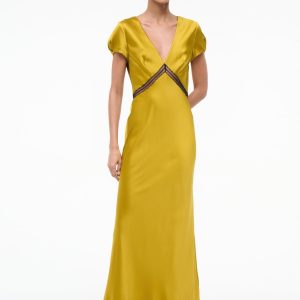 SAB SILK DRESS | TURMERIC