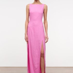 COSTA LINEN DRESS | ORCHID