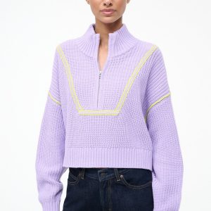 CROPPED HAMPTON SWEATER | WISTERIA