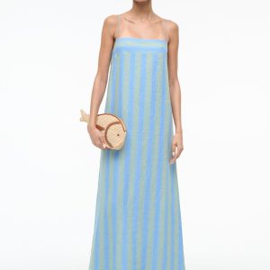 LAURA LINEN DRESS | SEAPORT STRIPE