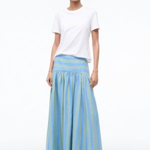 PROCIDA LINEN SKIRT | SEAPORT STRIPE