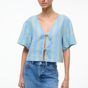 AVA LINEN TOP | SEAPORT STRIPE