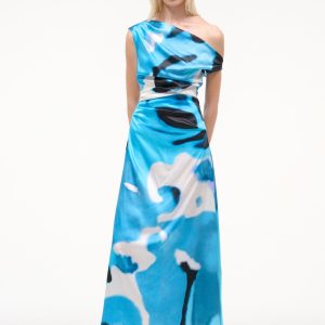 PHARE SILK DRESS | BLUE HAZE