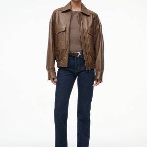 EUGENE LEATHER JACKET | TRUFFLE