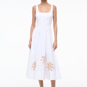 WELLS DRESS | PALM EMBROIDERY