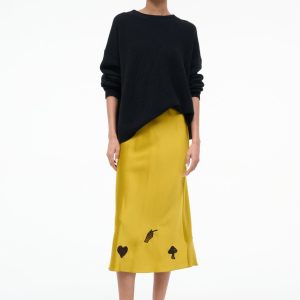 KIN SILK SKIRT | TURMERIC