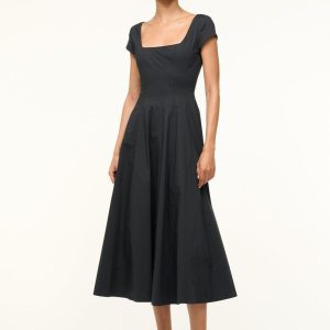 SHORT SLEEVE WELLS DRESS | BLACK