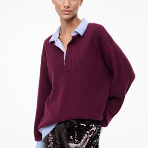 MICHAEL CASHMERE SWEATER | CRIMSON