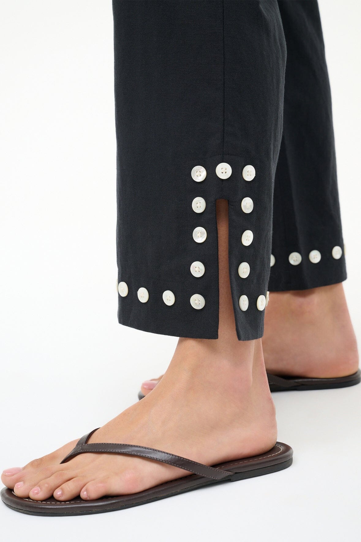 PIHA LINEN COVERUP PANT | BLACK - Image 6