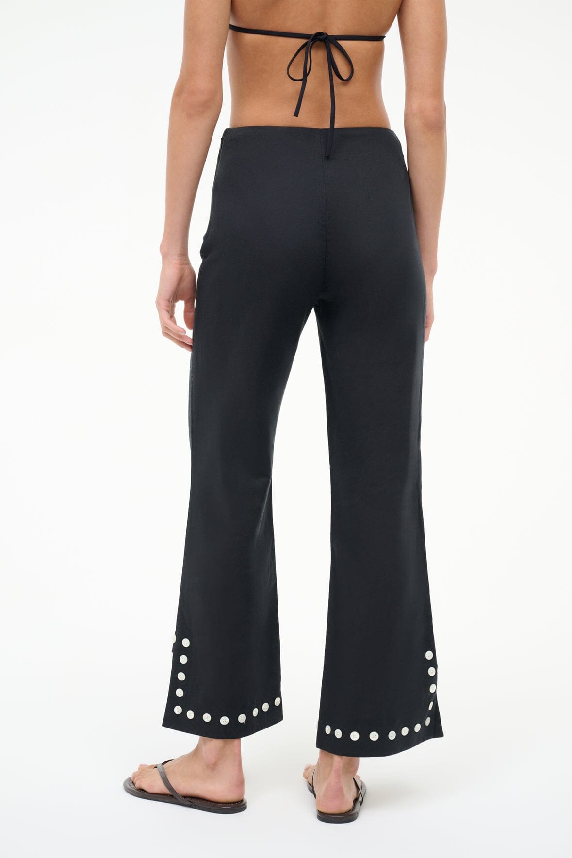 PIHA LINEN COVERUP PANT | BLACK - Image 4