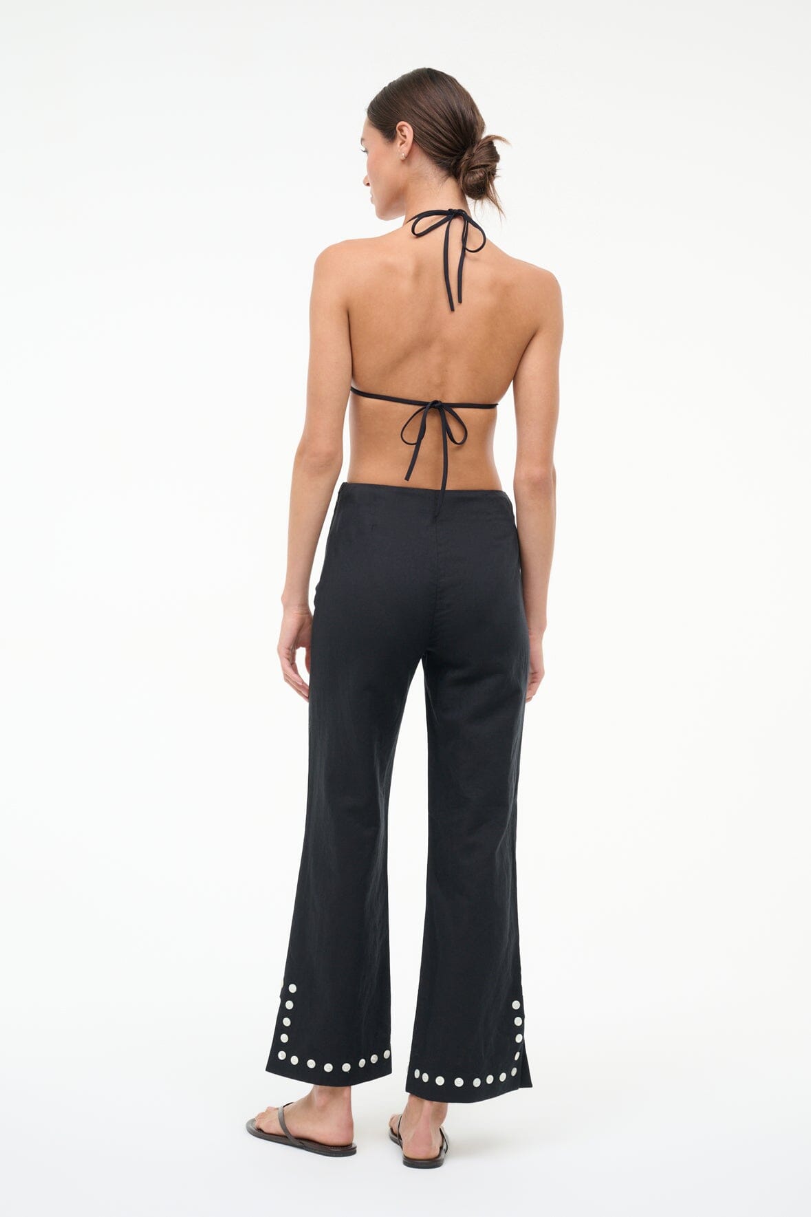 PIHA LINEN COVERUP PANT | BLACK - Image 5