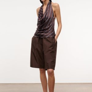 LIORA SILK TOP | REDONDO STRIPE