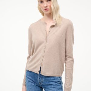 MIDNIGHT CASHMERE CARDIGAN | STONE