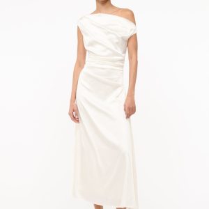 PHARE SILK DRESS | IVORY
