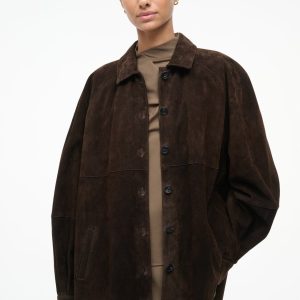 JOSETTE SUEDE SHIRT | ESPRESSO