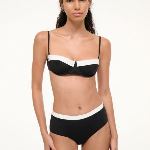 JO BALCONETTE BIKINI TOP | BLACK WHITE