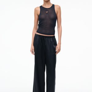KIRBY SILK CROPPED PANT | BLACK