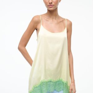 CHLOE SILK CAMI | KEY LIME SPROUT