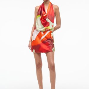 LIORA SILK DRESS | RED ZONE