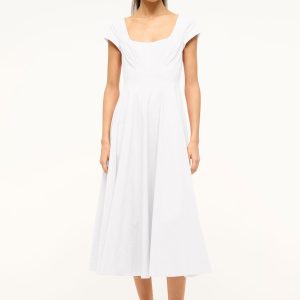 SHORT SLEEVE WELLS DRESS | WHITE