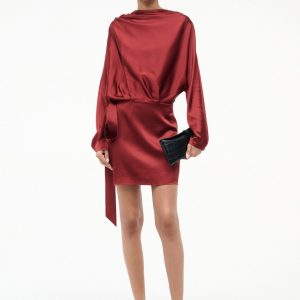 PHOEBE SILK MINI DRESS | SANGRIA