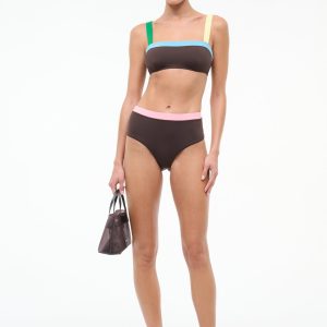 LIV BIKINI TOP | DARK CHOCOLATE MULTI