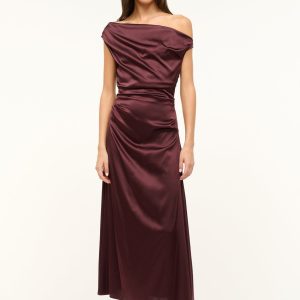 PHARE SILK DRESS | MERLOT