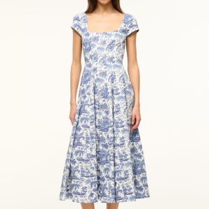 SHORT SLEEVE WELLS DRESS | BLUE TOILE