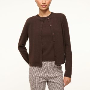 MIDNIGHT CASHMERE CARDIGAN | DARK CHOCOLATE