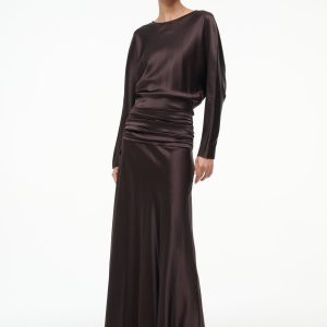 FREDA SILK DRESS | EARTH