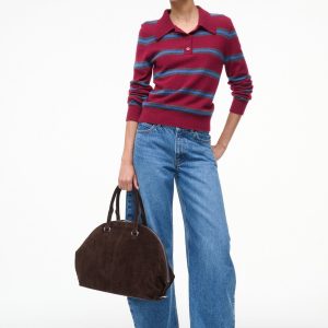 GEMMA CASHMERE SWEATER | CRIMSON STRIPE