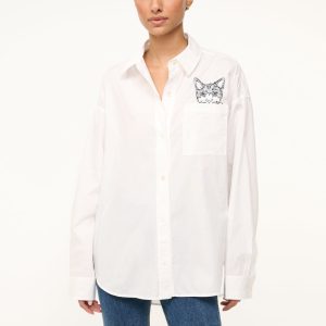 CUSTOM STAUD x C.BONZ CLASSIC OVERSIZED SHIRT | WHITE