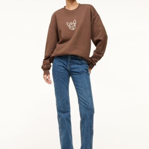 CUSTOM STAUD x C.BONZ OVERSIZED SWEATSHIRT | BROWN