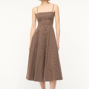 WYLIE DRESS | DARK OAK MICRO STRIPE