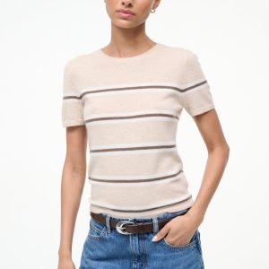 EASY CASHMERE TEE | WHISPER STRIPE