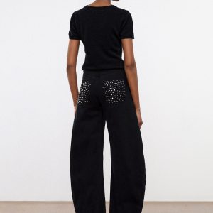 JACKSON BARREL JEAN | STUDDED BLACK