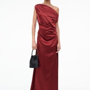 MAXI PHARE SILK DRESS | SANGRIA