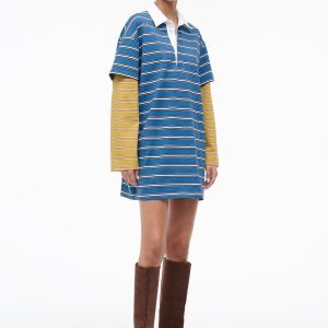 IVAR DRESS | CHARTREUSE STRIPE NAUTIC STRIPE