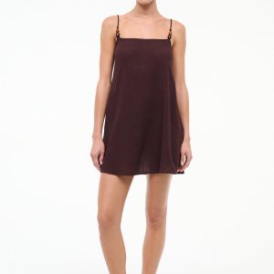 LAURA MINI COVERUP DRESS | DARK CHOCOLATE