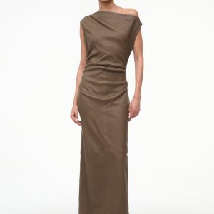 PHARE LEATHER DRESS | TRUFFLE