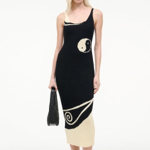LETA DRESS | BLACK IVORY