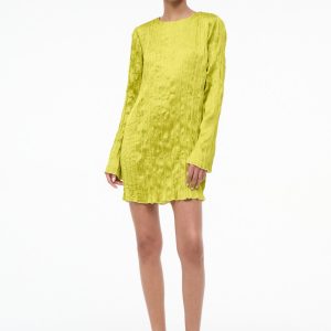 KONA DRESS | CHARTREUSE PLISSE