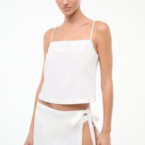 KIRRA LINEN TANK | IVORY