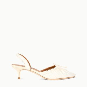 ALBA BALLET SLINGBACK | IVORY SATIN