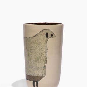 CERAMIC SHEEP VASE | TALL