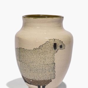 CERAMIC SHEEP VASE | ROUND
