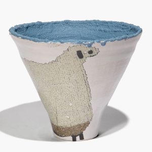 CERAMIC SHEEP VASE | WIDE