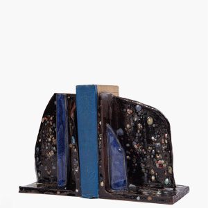 CERAMIC BOOKENDS | MIDNIGHT CONFETTI GLAZE
