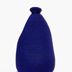 HAND-BEADED VASE | BLUE