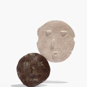 EVA CERAMIC FACE SET | WHITE AND MATCHA BROWN GLAZE